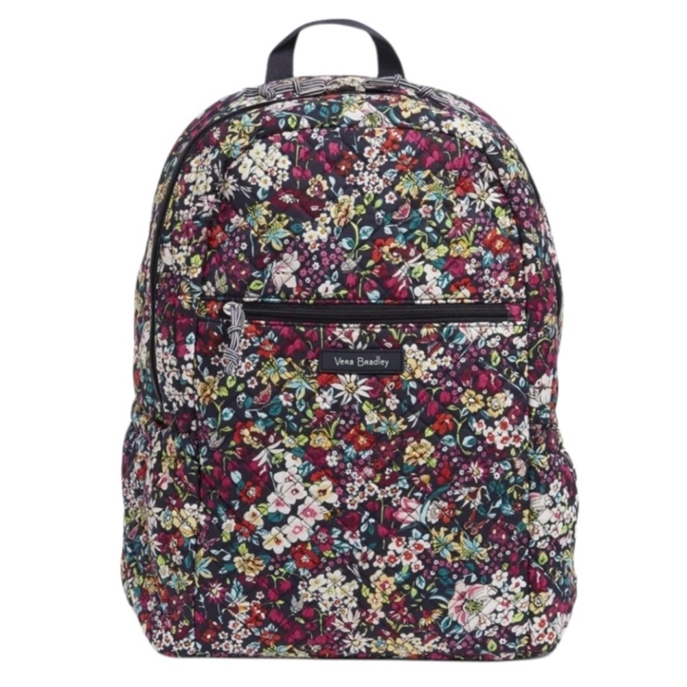 New Vera Bradley Essential Backpack Itsy Ditsy Pattern Cotton NWT